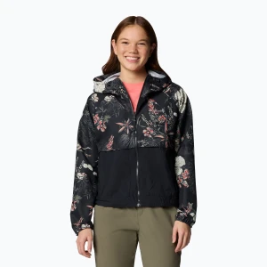 Kurtka przeciwwiatrowa damska Columbia Spire Valley Printed Windbreaker black outbacked