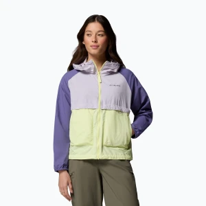Kurtka przeciwwiatrowa damska Columbia Spire Valley Windbreaker citron haze/lavender pearl/stormwatch