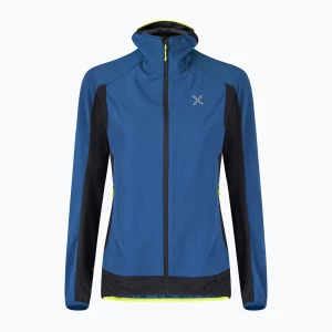 Kurtka przeciwwiatrowa damska Montura Premium Wind Hoody deep blue/giallo fluo