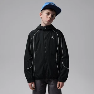 Kurtka przeciwwiatrowa Jordan w kontrastowe kolory dla dużych dzieci - Czerń