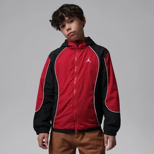 Kurtka przeciwwiatrowa Jordan w kontrastowe kolory dla dużych dzieci - Czerwony