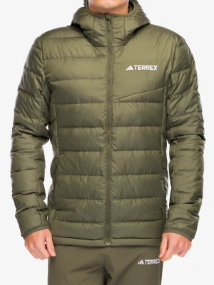 Kurtka puchowa adidas TERREX Multi Light Down Hooded Jacket - olive strata