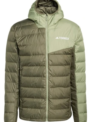 Kurtka puchowa Adidas Terrex oliwkowy