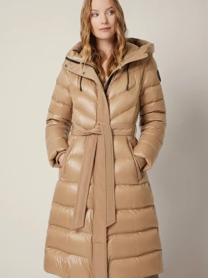Kurtka Puchowa Beżowa Vejen Lancerto
