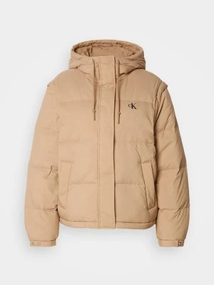 Kurtka puchowa Calvin Klein Jeans beżowy