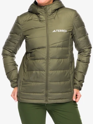 Kurtka puchowa damska adidas TERREX Multi Light Down Hooded Jacket - olive strata