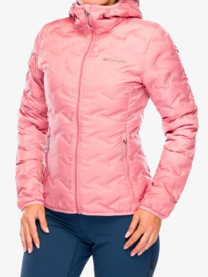 Kurtka puchowa damska Columbia Delta Ridge II Down Hooded Jacket - pink agave