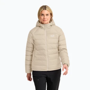 Kurtka puchowa damska Jack Wolfskin Wild Pass Down Hoody Rds oyster Beżowy