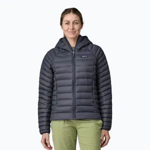 Kurtka puchowa damska Patagonia Down Sweater Hoody smolder blue Granatowy