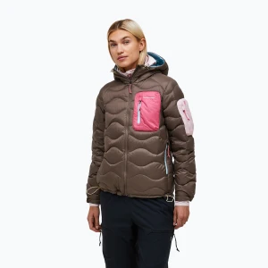 Kurtka puchowa damska Peak Performance Helium Utility Down terrain tan / mountain blush Brązowy