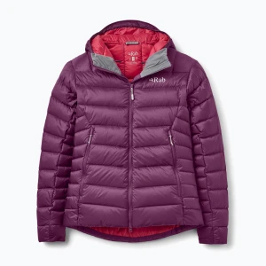 Kurtka puchowa damska Rab Electron Pro Hoody mulberry Różowy