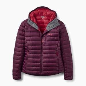 Kurtka puchowa damska Rab Microlight Alpine Hoody mulberry Bordowy