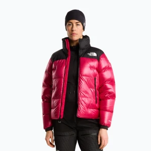 Kurtka puchowa damska The North Face Summit Nuptse tnf black / lali guran Czerwony