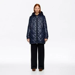 Kurtka puchowa kaptur prosta granatowa BIMBA Y LOLA