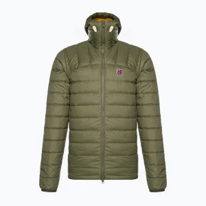 Kurtka puchowa męska Fjällräven Expedition Pack Down Hoodie green/mustard yellow