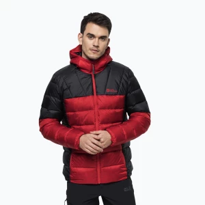 Kurtka puchowa męska Jack Wolfskin Nebelhorn Down Hoody adrenaline red