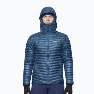 Kurtka puchowa męska Norrona Trollveggen Down800 Super Light Hood dark blue Norrøna