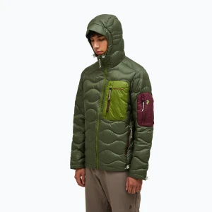Kurtka puchowa męska Peak Performance Helium Utility Down Hood Pine Needle / Mosswood Zielony