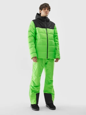 Kurtka puchowa narciarska z puchem syntetycznym męska - zielona 4F