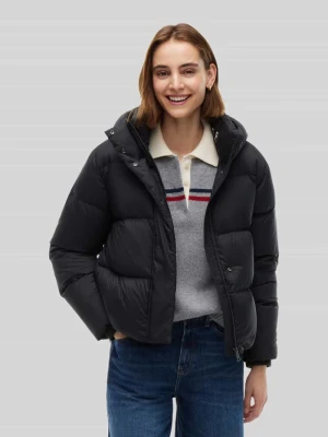 kurtka puchowa o kroju regular fit z kapturem Tommy Hilfiger Czarny