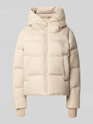 kurtka puchowa o kroju regular fit z naszywką z logo Marc O'Polo Écru