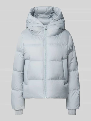 kurtka puchowa o kroju regular fit z naszywką z logo Marc O'Polo Jasnoszary