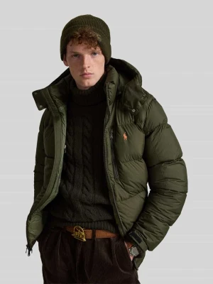 kurtka puchowa o kroju regular fit z wyhaftowanym logo Polo Ralph Lauren Oliwkowy