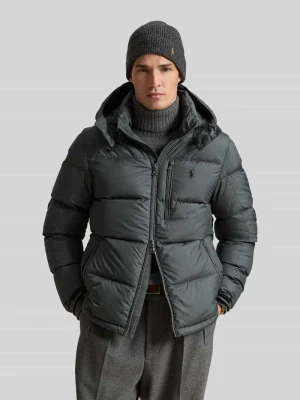 kurtka puchowa o kroju regular fit z wyhaftowanym logo Polo Ralph Lauren Średnioszary