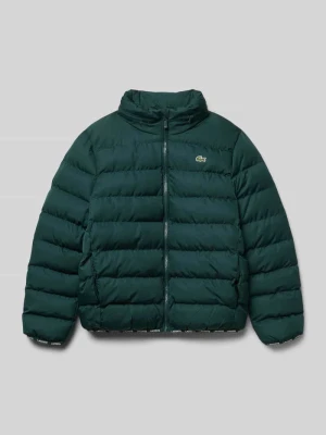 Kurtka puchowa o kroju regular fit ze stójką i chowanym kapturem Lacoste