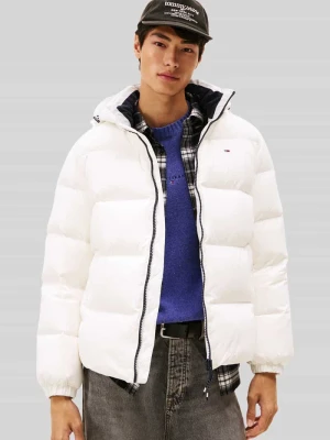 kurtka puchowa o kroju relaxed fit z kapturem Tommy Jeans Złamany biały