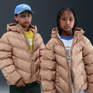 Kurtka puchowa o luźnym kroju dla dużych dzieci Therma-Fit Nike All Day Play - Brązowy