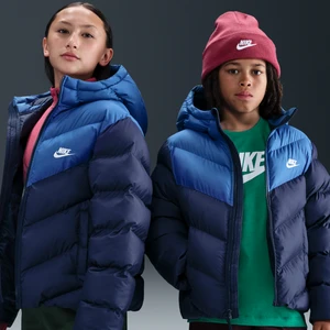 Kurtka puchowa o luźnym kroju dla dużych dzieci Therma-Fit Nike All Day Play - Niebieski