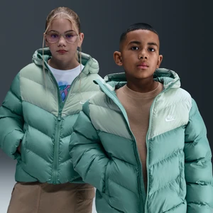 Kurtka puchowa o luźnym kroju dla dużych dzieci Therma-Fit Nike All Day Play - Zieleń