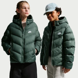 Kurtka puchowa o luźnym kroju dla dużych dzieci Therma-Fit Nike All Day Play - Zieleń