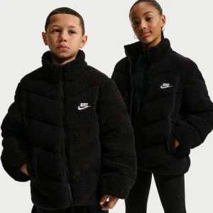 Kurtka puchowa o luźnym kroju dla dużych dzieci Therma-FIT Nike - Czerń