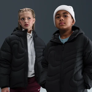 Kurtka puchowa o luźnym kroju dla dużych dzieci Therma-FIT Nike Sportswear Swoosh - Czerń