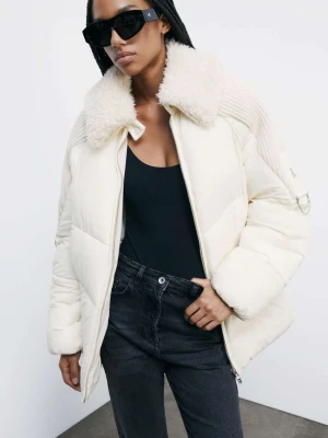 Kurtka puchowa z puszystym kołnierzem PATRIZIA PEPE