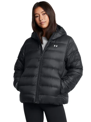 Kurtka puchowa z wypełnieniem naturalnym damska Under Armour Legend Down Hooded Jacket - czarna