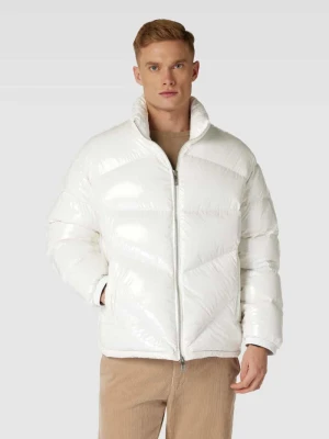 Kurtka puchowa z zamkiem błyskawicznym dwustronnym model ‘Glossy Puffer’ Armani Exchange