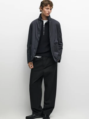 Kurtka Puchowa Ze Stójką - B??Kitny - Massimo Dutti - Male