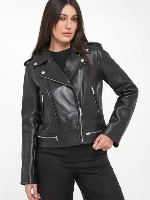 Kurtka ramoneska z jagnięcej skóry TWINSET Twinset Milano