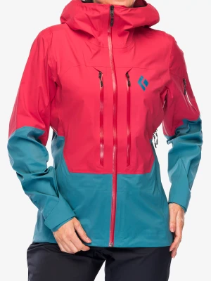 Kurtka skiturowa damska Black Diamond Recon LT Shell - coral red/creek blue