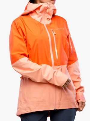 Kurtka skiturowa damska Norrona Lofoten Gore-Tex Jacket – orange/peach