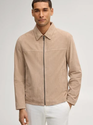 Kurtka skórzana Baks w kolorze jasnobeżowym Joop