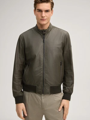 Kurtka skórzana Bamor w kolorze zielonym Joop