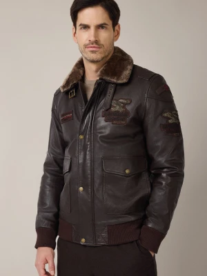 Kurtka Skórzana Brązowa Sovell Lancerto