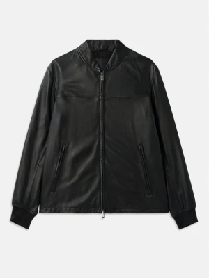 Kurtka skórzana Emporio Armani czarny