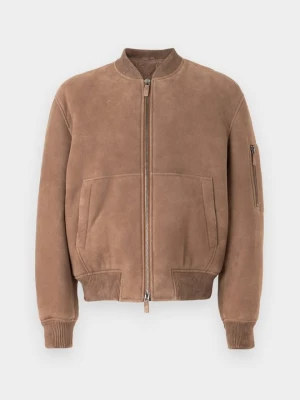 Kurtka skórzana Emporio Armani koniakowy