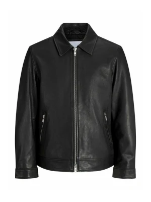 Kurtka skórzana Jack&Jones czarny