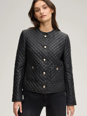 Kurtka skórzana Louise w kolorze czarnym z pikowaniem Joop